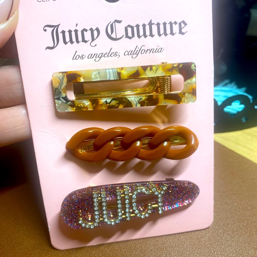 Juicy Couture three hair clips NWT